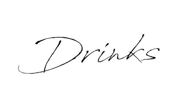 Create a beautiful signature design for name Drinks. With this signature (Antro_Vectra) fonts, you can make a handwritten signature for free. Drinks signature style 6 images and pictures png