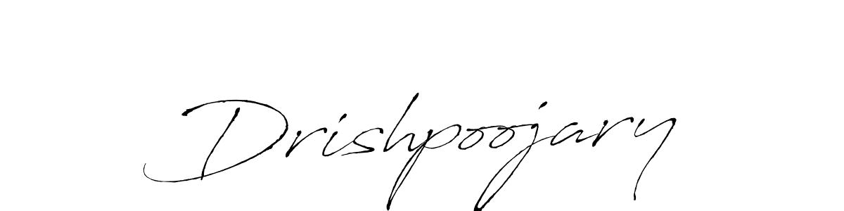 Use a signature maker to create a handwritten signature online. With this signature software, you can design (Antro_Vectra) your own signature for name Drishpoojary. Drishpoojary signature style 6 images and pictures png