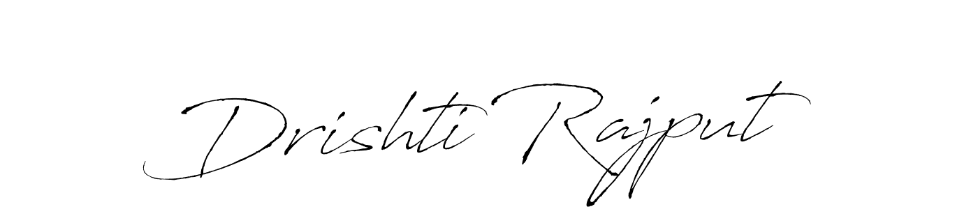 Make a beautiful signature design for name Drishti Rajput. With this signature (Antro_Vectra) style, you can create a handwritten signature for free. Drishti Rajput signature style 6 images and pictures png