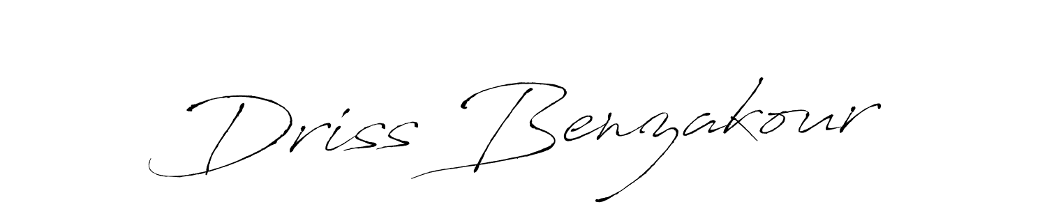 Driss Benzakour stylish signature style. Best Handwritten Sign (Antro_Vectra) for my name. Handwritten Signature Collection Ideas for my name Driss Benzakour. Driss Benzakour signature style 6 images and pictures png
