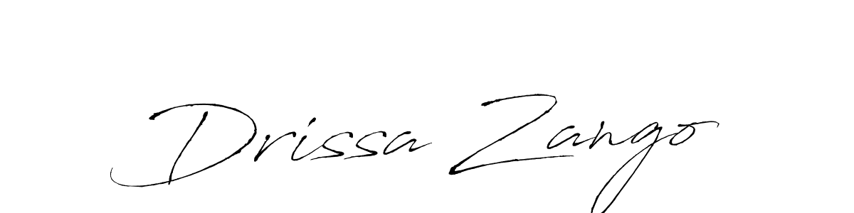 Design your own signature with our free online signature maker. With this signature software, you can create a handwritten (Antro_Vectra) signature for name Drissa Zango. Drissa Zango signature style 6 images and pictures png