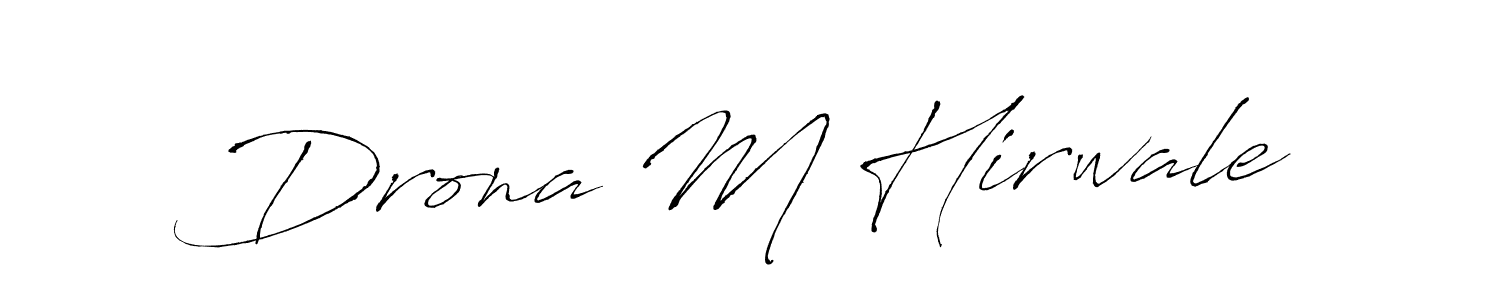 This is the best signature style for the Drona M Hirwale name. Also you like these signature font (Antro_Vectra). Mix name signature. Drona M Hirwale signature style 6 images and pictures png