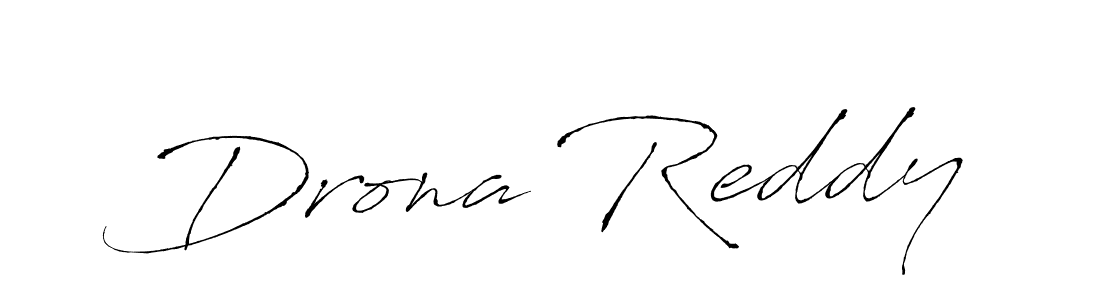 Design your own signature with our free online signature maker. With this signature software, you can create a handwritten (Antro_Vectra) signature for name Drona Reddy. Drona Reddy signature style 6 images and pictures png