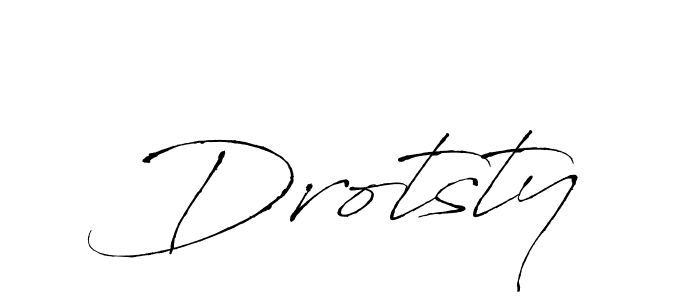Drotsty stylish signature style. Best Handwritten Sign (Antro_Vectra) for my name. Handwritten Signature Collection Ideas for my name Drotsty. Drotsty signature style 6 images and pictures png