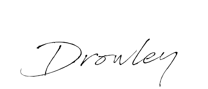 Use a signature maker to create a handwritten signature online. With this signature software, you can design (Antro_Vectra) your own signature for name Drowley. Drowley signature style 6 images and pictures png