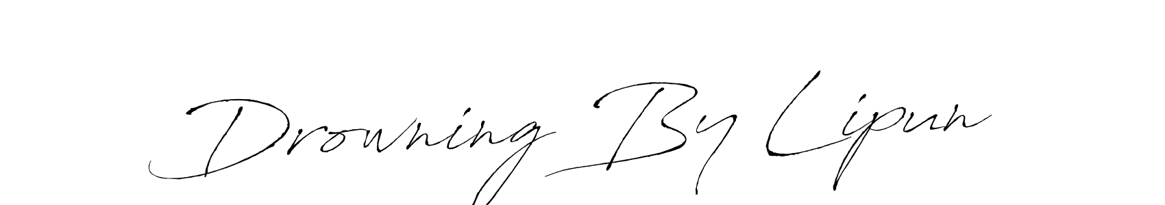 Similarly Antro_Vectra is the best handwritten signature design. Signature creator online .You can use it as an online autograph creator for name Drowning By Lipun. Drowning By Lipun signature style 6 images and pictures png