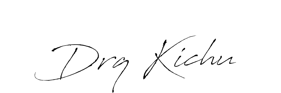 Antro_Vectra is a professional signature style that is perfect for those who want to add a touch of class to their signature. It is also a great choice for those who want to make their signature more unique. Get Drq Kichu name to fancy signature for free. Drq Kichu signature style 6 images and pictures png