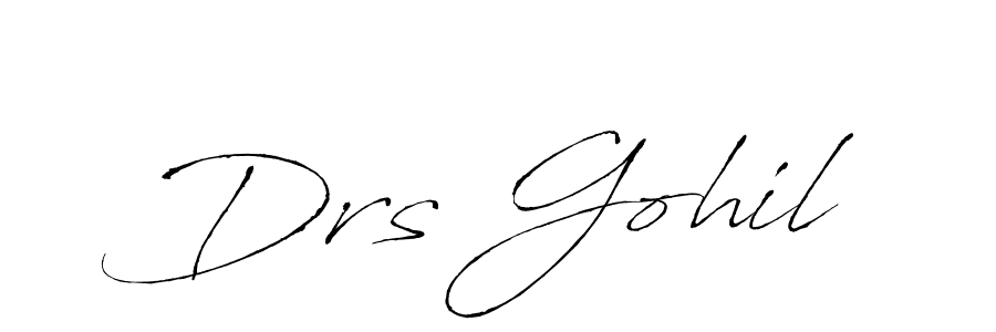 Create a beautiful signature design for name Drs Gohil. With this signature (Antro_Vectra) fonts, you can make a handwritten signature for free. Drs Gohil signature style 6 images and pictures png