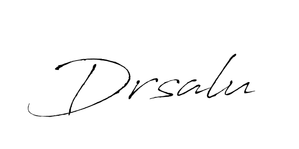 How to make Drsalu signature? Antro_Vectra is a professional autograph style. Create handwritten signature for Drsalu name. Drsalu signature style 6 images and pictures png