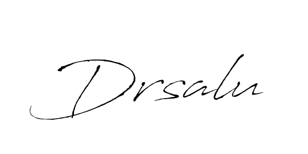 How to make Drsalu signature? Antro_Vectra is a professional autograph style. Create handwritten signature for Drsalu name. Drsalu signature style 6 images and pictures png