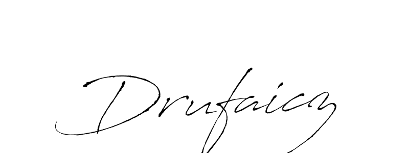 Create a beautiful signature design for name Drufaicz. With this signature (Antro_Vectra) fonts, you can make a handwritten signature for free. Drufaicz signature style 6 images and pictures png