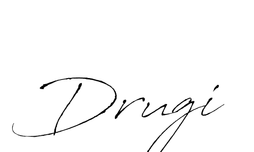 How to make Drugi name signature. Use Antro_Vectra style for creating short signs online. This is the latest handwritten sign. Drugi signature style 6 images and pictures png