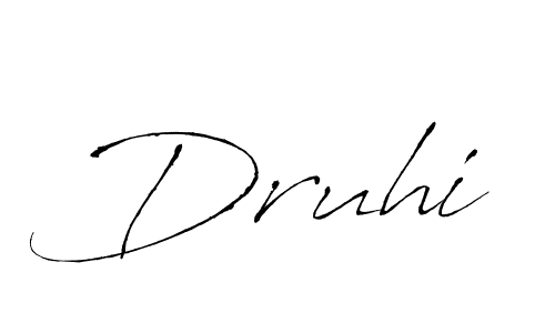 Druhi stylish signature style. Best Handwritten Sign (Antro_Vectra) for my name. Handwritten Signature Collection Ideas for my name Druhi. Druhi signature style 6 images and pictures png