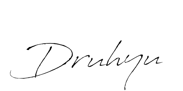 Antro_Vectra is a professional signature style that is perfect for those who want to add a touch of class to their signature. It is also a great choice for those who want to make their signature more unique. Get Druhyu name to fancy signature for free. Druhyu signature style 6 images and pictures png