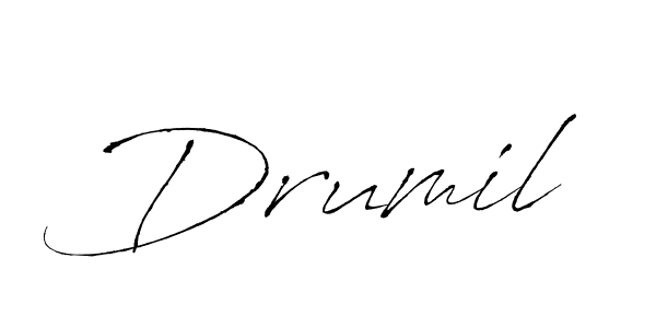 Drumil stylish signature style. Best Handwritten Sign (Antro_Vectra) for my name. Handwritten Signature Collection Ideas for my name Drumil. Drumil signature style 6 images and pictures png