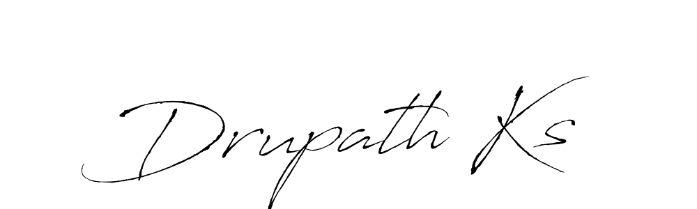 How to make Drupath Ks name signature. Use Antro_Vectra style for creating short signs online. This is the latest handwritten sign. Drupath Ks signature style 6 images and pictures png