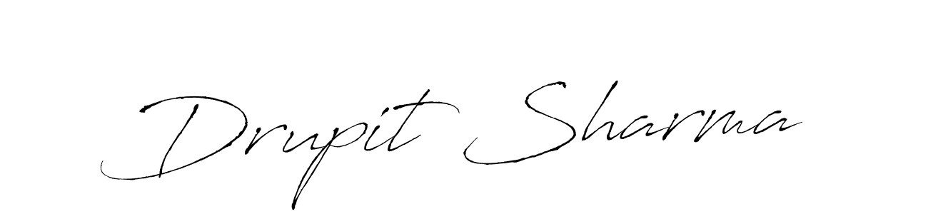 Create a beautiful signature design for name Drupit Sharma. With this signature (Antro_Vectra) fonts, you can make a handwritten signature for free. Drupit Sharma signature style 6 images and pictures png