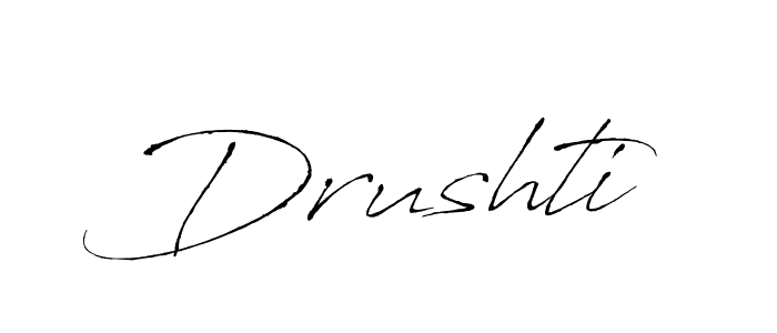 Drushti stylish signature style. Best Handwritten Sign (Antro_Vectra) for my name. Handwritten Signature Collection Ideas for my name Drushti. Drushti signature style 6 images and pictures png