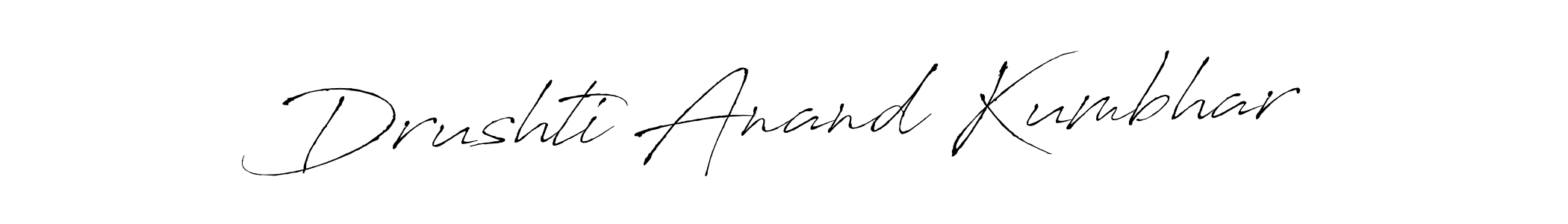 Design your own signature with our free online signature maker. With this signature software, you can create a handwritten (Antro_Vectra) signature for name Drushti Anand Kumbhar. Drushti Anand Kumbhar signature style 6 images and pictures png