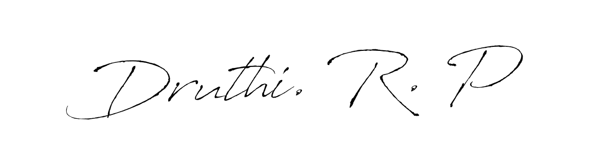 Use a signature maker to create a handwritten signature online. With this signature software, you can design (Antro_Vectra) your own signature for name Druthi. R. P. Druthi. R. P signature style 6 images and pictures png
