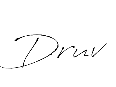 Design your own signature with our free online signature maker. With this signature software, you can create a handwritten (Antro_Vectra) signature for name Druv. Druv signature style 6 images and pictures png