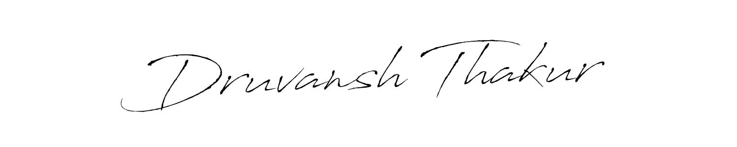 This is the best signature style for the Druvansh Thakur name. Also you like these signature font (Antro_Vectra). Mix name signature. Druvansh Thakur signature style 6 images and pictures png