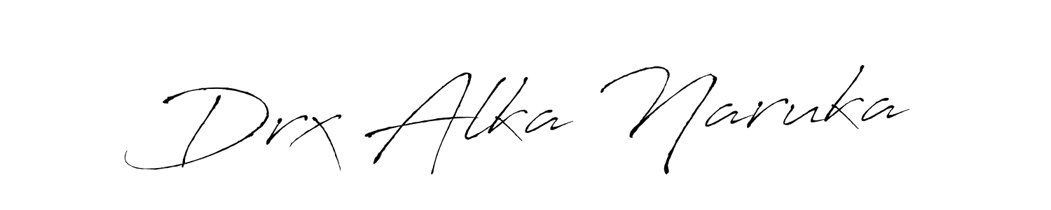 Also You can easily find your signature by using the search form. We will create Drx Alka Naruka name handwritten signature images for you free of cost using Antro_Vectra sign style. Drx Alka Naruka signature style 6 images and pictures png