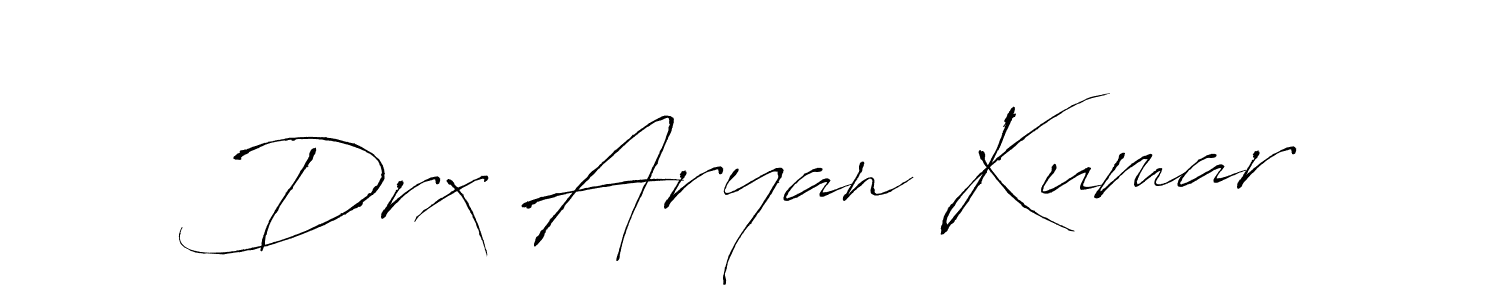 You should practise on your own different ways (Antro_Vectra) to write your name (Drx Aryan Kumar) in signature. don't let someone else do it for you. Drx Aryan Kumar signature style 6 images and pictures png