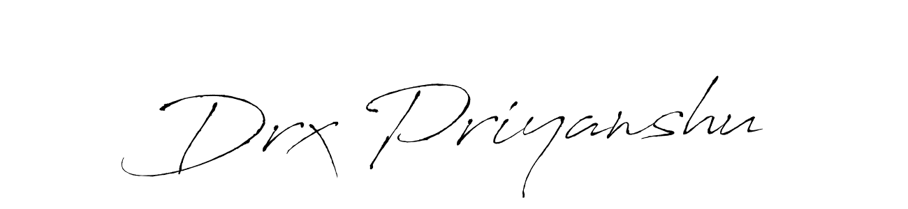 Make a beautiful signature design for name Drx Priyanshu. With this signature (Antro_Vectra) style, you can create a handwritten signature for free. Drx Priyanshu signature style 6 images and pictures png