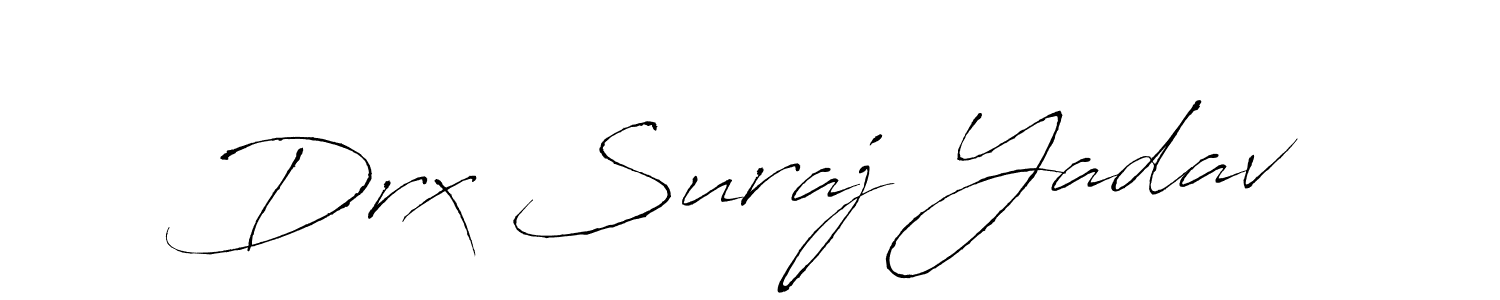 Use a signature maker to create a handwritten signature online. With this signature software, you can design (Antro_Vectra) your own signature for name Drx Suraj Yadav. Drx Suraj Yadav signature style 6 images and pictures png