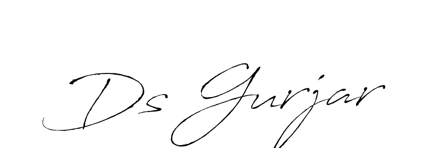 Similarly Antro_Vectra is the best handwritten signature design. Signature creator online .You can use it as an online autograph creator for name Ds Gurjar. Ds Gurjar signature style 6 images and pictures png