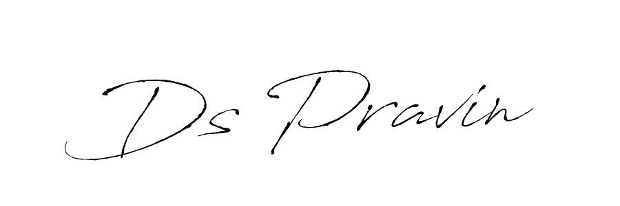 Ds Pravin stylish signature style. Best Handwritten Sign (Antro_Vectra) for my name. Handwritten Signature Collection Ideas for my name Ds Pravin. Ds Pravin signature style 6 images and pictures png