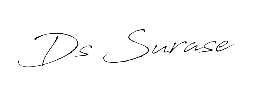 How to make Ds Surase signature? Antro_Vectra is a professional autograph style. Create handwritten signature for Ds Surase name. Ds Surase signature style 6 images and pictures png