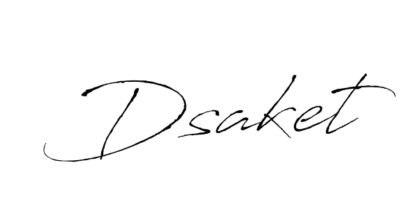 Dsaket stylish signature style. Best Handwritten Sign (Antro_Vectra) for my name. Handwritten Signature Collection Ideas for my name Dsaket. Dsaket signature style 6 images and pictures png