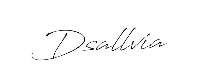 How to make Dsallvia name signature. Use Antro_Vectra style for creating short signs online. This is the latest handwritten sign. Dsallvia signature style 6 images and pictures png