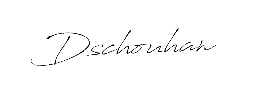 Create a beautiful signature design for name Dschouhan. With this signature (Antro_Vectra) fonts, you can make a handwritten signature for free. Dschouhan signature style 6 images and pictures png