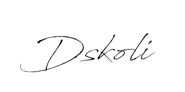 Dskoli stylish signature style. Best Handwritten Sign (Antro_Vectra) for my name. Handwritten Signature Collection Ideas for my name Dskoli. Dskoli signature style 6 images and pictures png