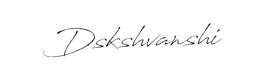 How to make Dskshvanshi name signature. Use Antro_Vectra style for creating short signs online. This is the latest handwritten sign. Dskshvanshi signature style 6 images and pictures png