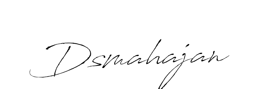 How to make Dsmahajan name signature. Use Antro_Vectra style for creating short signs online. This is the latest handwritten sign. Dsmahajan signature style 6 images and pictures png