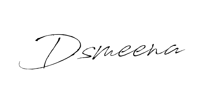 How to make Dsmeena name signature. Use Antro_Vectra style for creating short signs online. This is the latest handwritten sign. Dsmeena signature style 6 images and pictures png