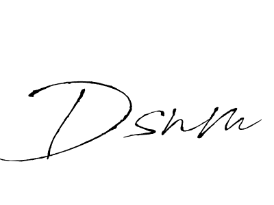 Make a beautiful signature design for name Dsnm. With this signature (Antro_Vectra) style, you can create a handwritten signature for free. Dsnm signature style 6 images and pictures png