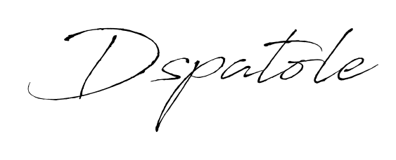How to make Dspatole name signature. Use Antro_Vectra style for creating short signs online. This is the latest handwritten sign. Dspatole signature style 6 images and pictures png
