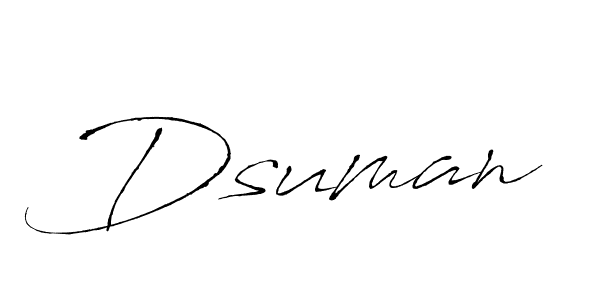 Similarly Antro_Vectra is the best handwritten signature design. Signature creator online .You can use it as an online autograph creator for name Dsuman. Dsuman signature style 6 images and pictures png