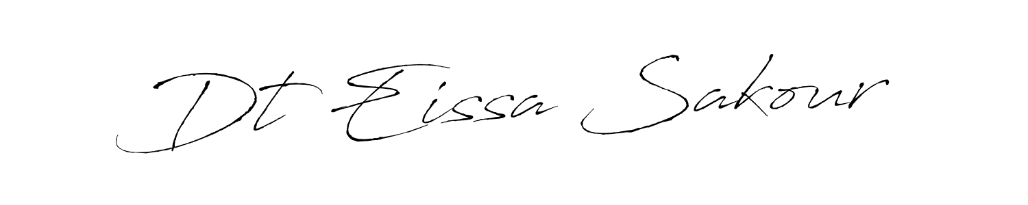 Make a short Dt Eissa Sakour signature style. Manage your documents anywhere anytime using Antro_Vectra. Create and add eSignatures, submit forms, share and send files easily. Dt Eissa Sakour signature style 6 images and pictures png