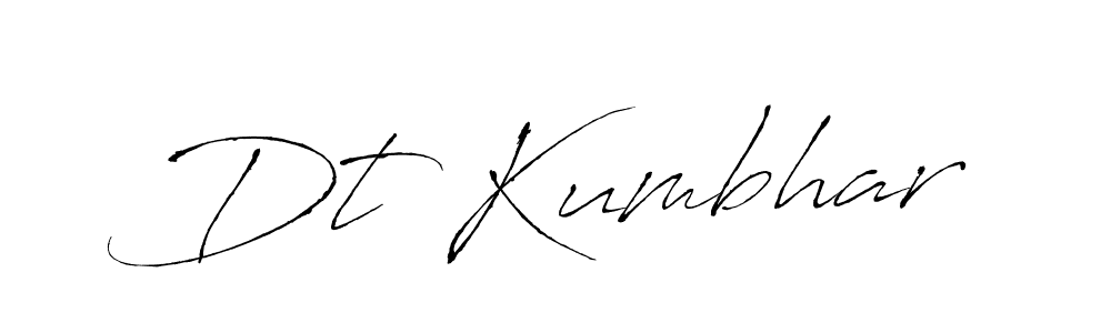 Similarly Antro_Vectra is the best handwritten signature design. Signature creator online .You can use it as an online autograph creator for name Dt Kumbhar. Dt Kumbhar signature style 6 images and pictures png
