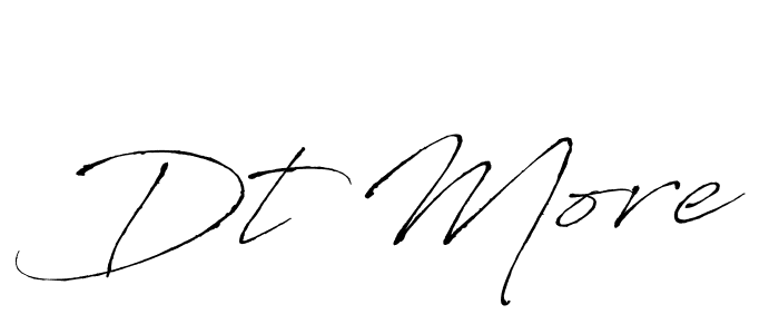 Similarly Antro_Vectra is the best handwritten signature design. Signature creator online .You can use it as an online autograph creator for name Dt More. Dt More signature style 6 images and pictures png