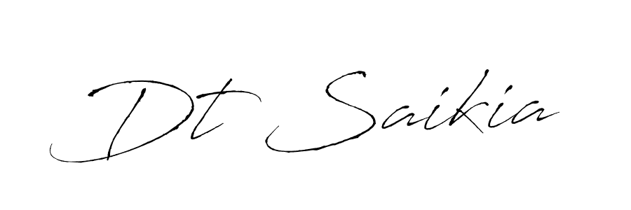 The best way (Antro_Vectra) to make a short signature is to pick only two or three words in your name. The name Dt Saikia include a total of six letters. For converting this name. Dt Saikia signature style 6 images and pictures png