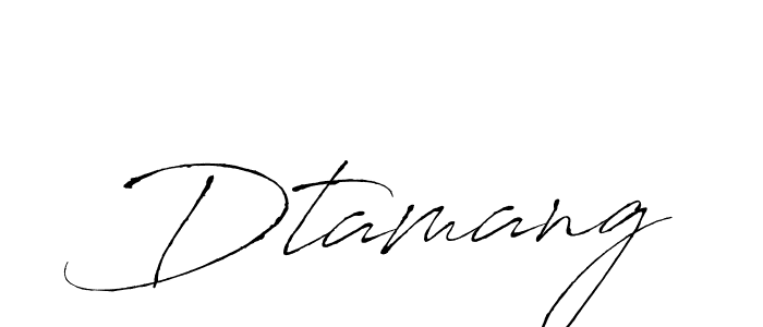 Design your own signature with our free online signature maker. With this signature software, you can create a handwritten (Antro_Vectra) signature for name Dtamang. Dtamang signature style 6 images and pictures png