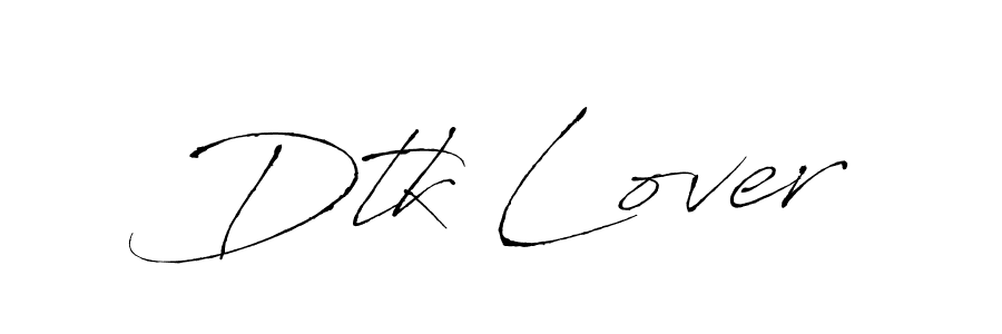 Use a signature maker to create a handwritten signature online. With this signature software, you can design (Antro_Vectra) your own signature for name Dtk Lover. Dtk Lover signature style 6 images and pictures png