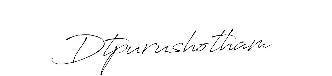 How to make Dtpurushotham name signature. Use Antro_Vectra style for creating short signs online. This is the latest handwritten sign. Dtpurushotham signature style 6 images and pictures png